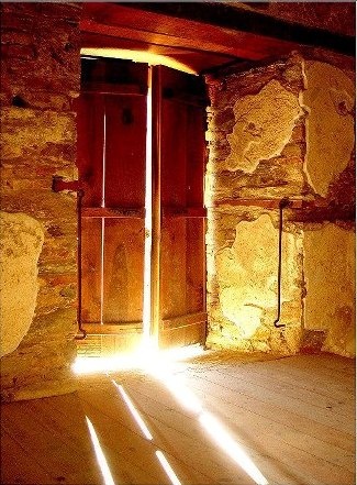 sunlight coming through door
