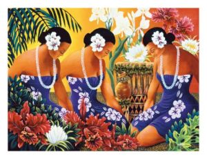 Silent Preparation, Hawaiian Hula Dancers by Warren Rapozo