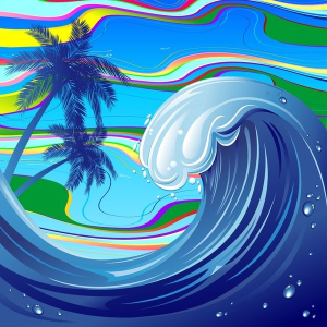 Sea Ocean big Wave by Bluedarkat Lem