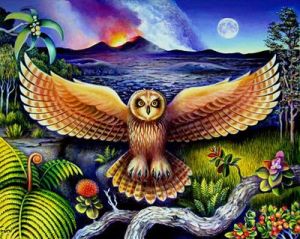 Pueo Kahu ( Guardian Owl) by Jessica Taruni