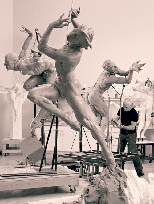 Artist Richard MacDonald at work