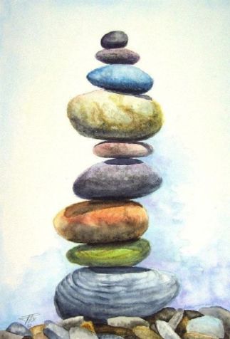 Balance - pastel watercolor