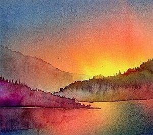 Sunrise Watercolor
