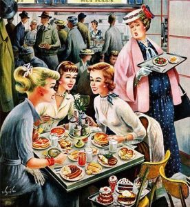 Crowded cafeteria