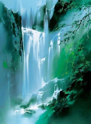 Waterfall abstract - unknown artist